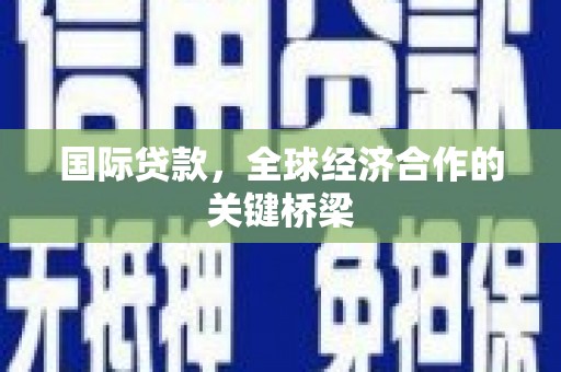 施秉国际贷款，全球经济合作的关键桥梁