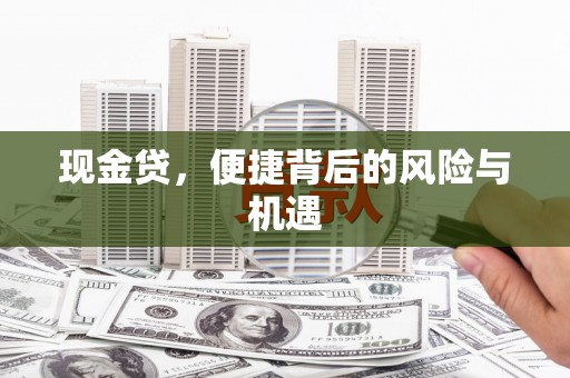 施秉现金贷，便捷背后的风险与机遇
