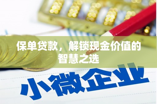 施秉保单贷款，解锁现金价值的智慧之选