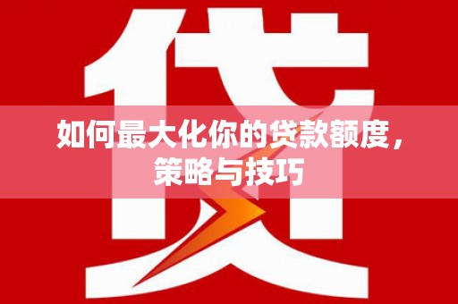 施秉如何最大化你的贷款额度，策略与技巧