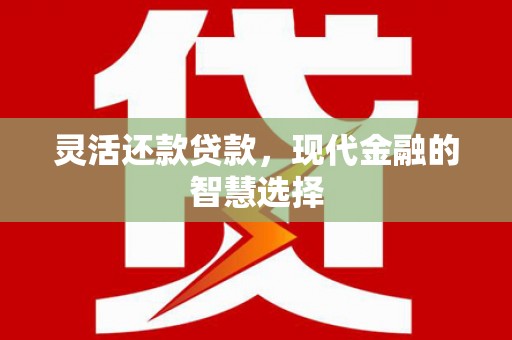 施秉灵活还款贷款，现代金融的智慧选择