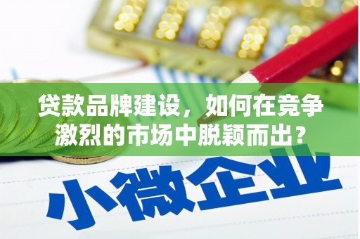 施秉贷款品牌建设，如何在竞争激烈的市场中脱颖而出？