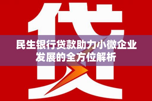 施秉民生银行贷款助力小微企业发展的全方位解析