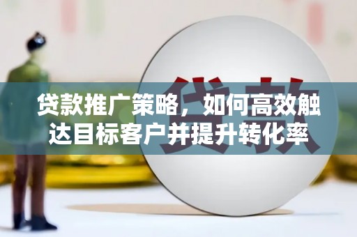 施秉贷款推广策略，如何高效触达目标客户并提升转化率