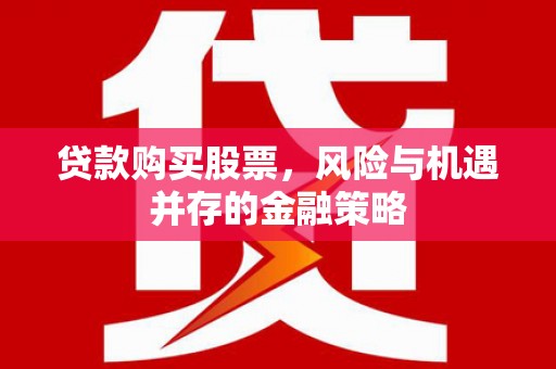施秉贷款购买股票，风险与机遇并存的金融策略