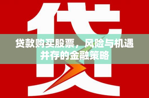 施秉贷款购买股票，风险与机遇并存的金融策略