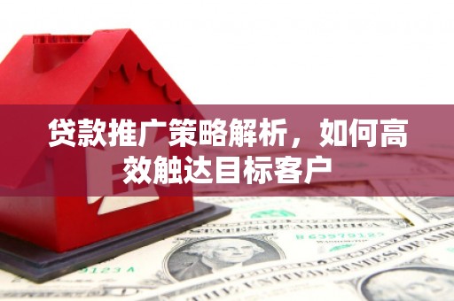 施秉贷款推广策略解析，如何高效触达目标客户