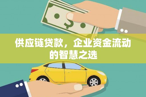 施秉供应链贷款，企业资金流动的智慧之选