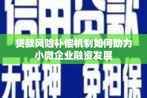 施秉贷款风险补偿机制如何助力小微企业融资发展