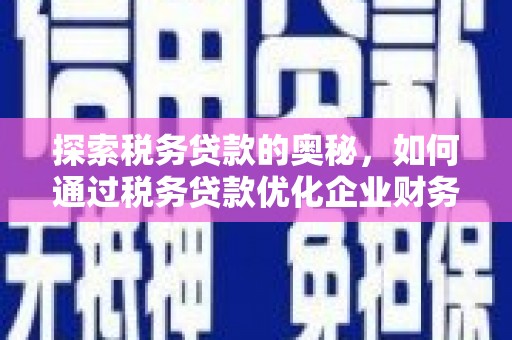 施秉探索税务贷款的奥秘，如何通过税务贷款优化企业财务