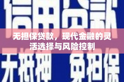 施秉无担保贷款，现代金融的灵活选择与风险控制