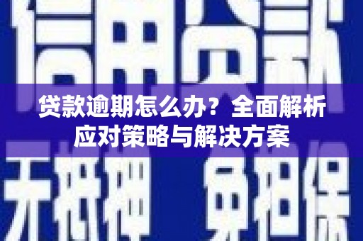 施秉贷款逾期怎么办？全面解析应对策略与解决方案