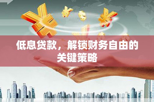 施秉低息贷款，解锁财务自由的关键策略
