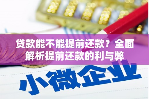 施秉贷款能不能提前还款？全面解析提前还款的利与弊