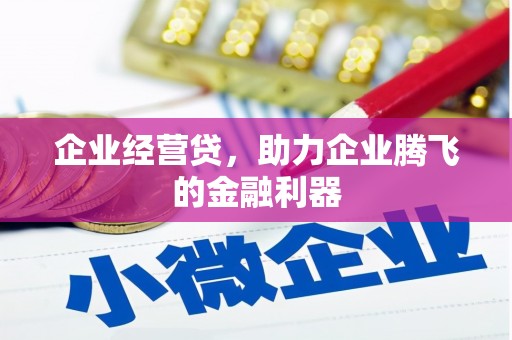 施秉企业经营贷，助力企业腾飞的金融利器