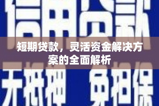 施秉短期贷款，灵活资金解决方案的全面解析