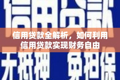 施秉信用贷款全解析，如何利用信用贷款实现财务自由